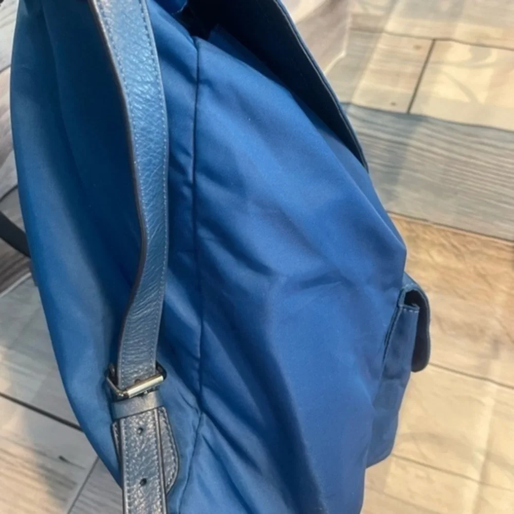 COACH Unisex Blue Nylon and Leather Medium size Backpack F58814 Vintage - Picture 3 of 13